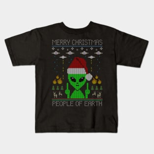 Merry Christmas People of Earth Kids T-Shirt